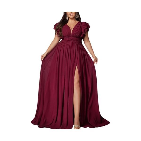 Plus-Size Chiffon A-Line Maxi Dress
