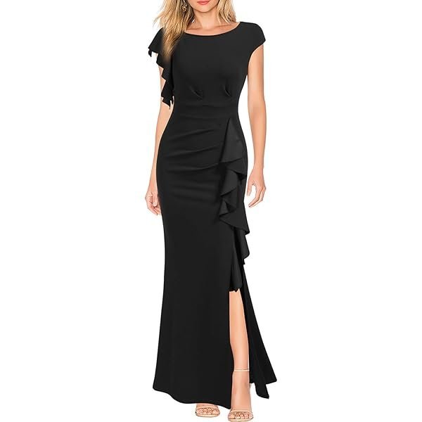Mermaid Slit Bodycon Maxi Dress
