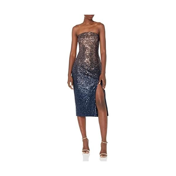 Strapless Sequin Midi Cocktail Dress